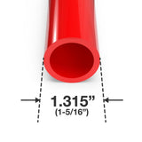 1 in. x 5 ft. Red Furniture Grade Schedule 40 PVC Pipe (2-Pack) - Super Arbor