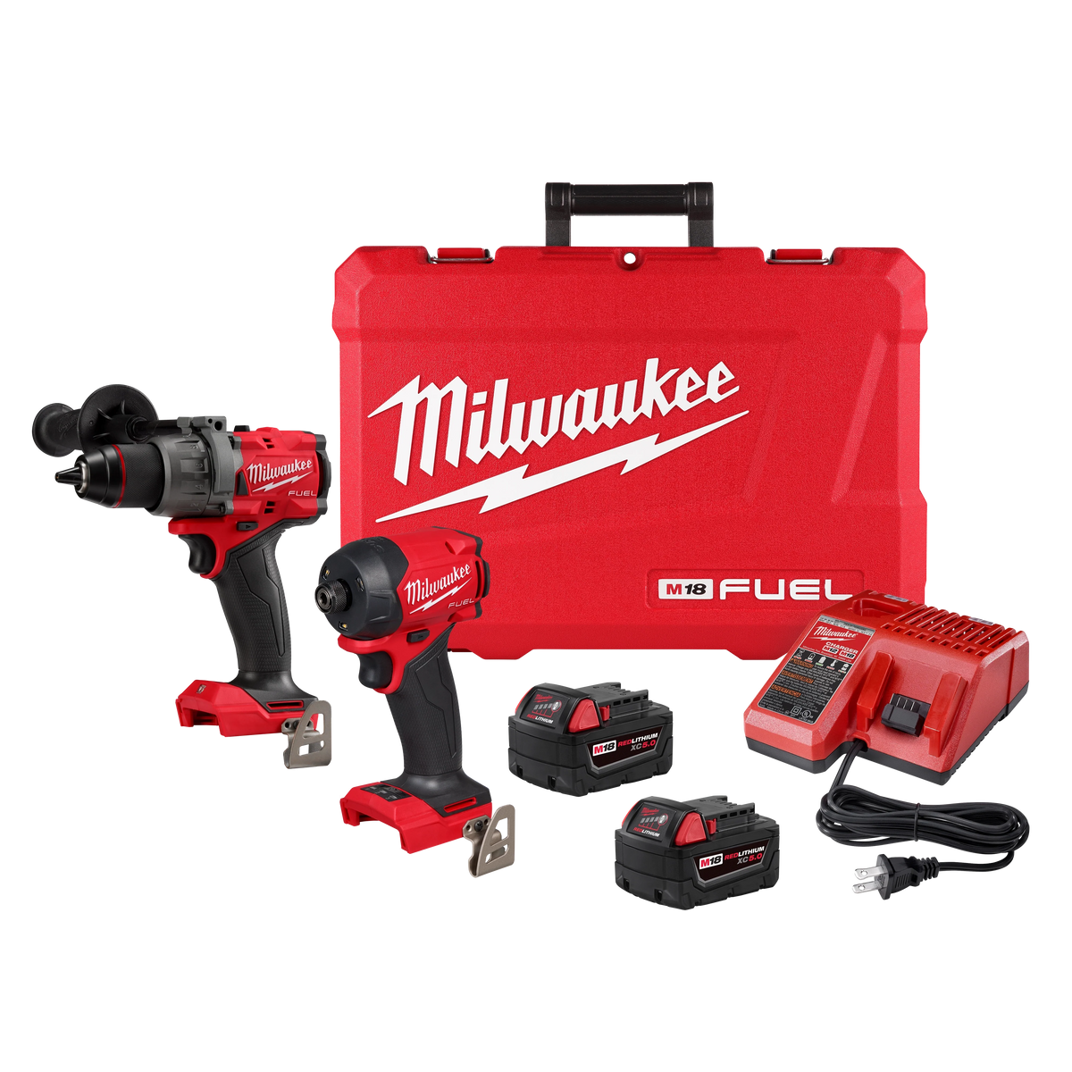 Milwaukee M12 FUEL 12-Volt Lithium-Ion Brushless Cordless 1/2 in. Drill/Driver Kit with M12 Right Angle Drill