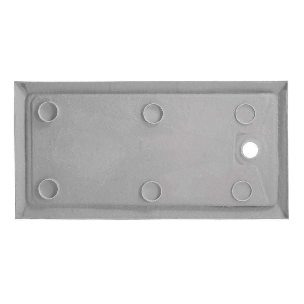 Jetcoat 32 in. x 60 in. x 78 in. Shower Kit in Driftwood with Right Drain Base in White (5-Piece) - Super Arbor