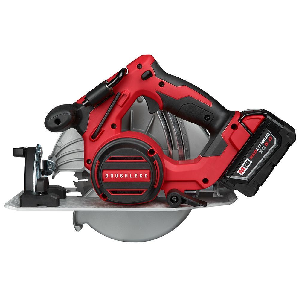 M18 18-Volt Lithium-Ion Brushless Cordless 7-1/4 in. Circular Saw Kit and PACKOUT 10 in. Compact Tool Box - Super Arbor