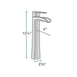 Glass Vessel Sink in Crystal with R9-7007 Faucet and Pop-Up Drain in Chrome - Super Arbor