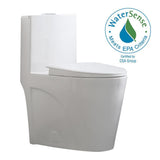 Buxton 1-Piece 1.6 GPF/1.1 GPF Dual Flush Elongated Toilet in White - Super Arbor