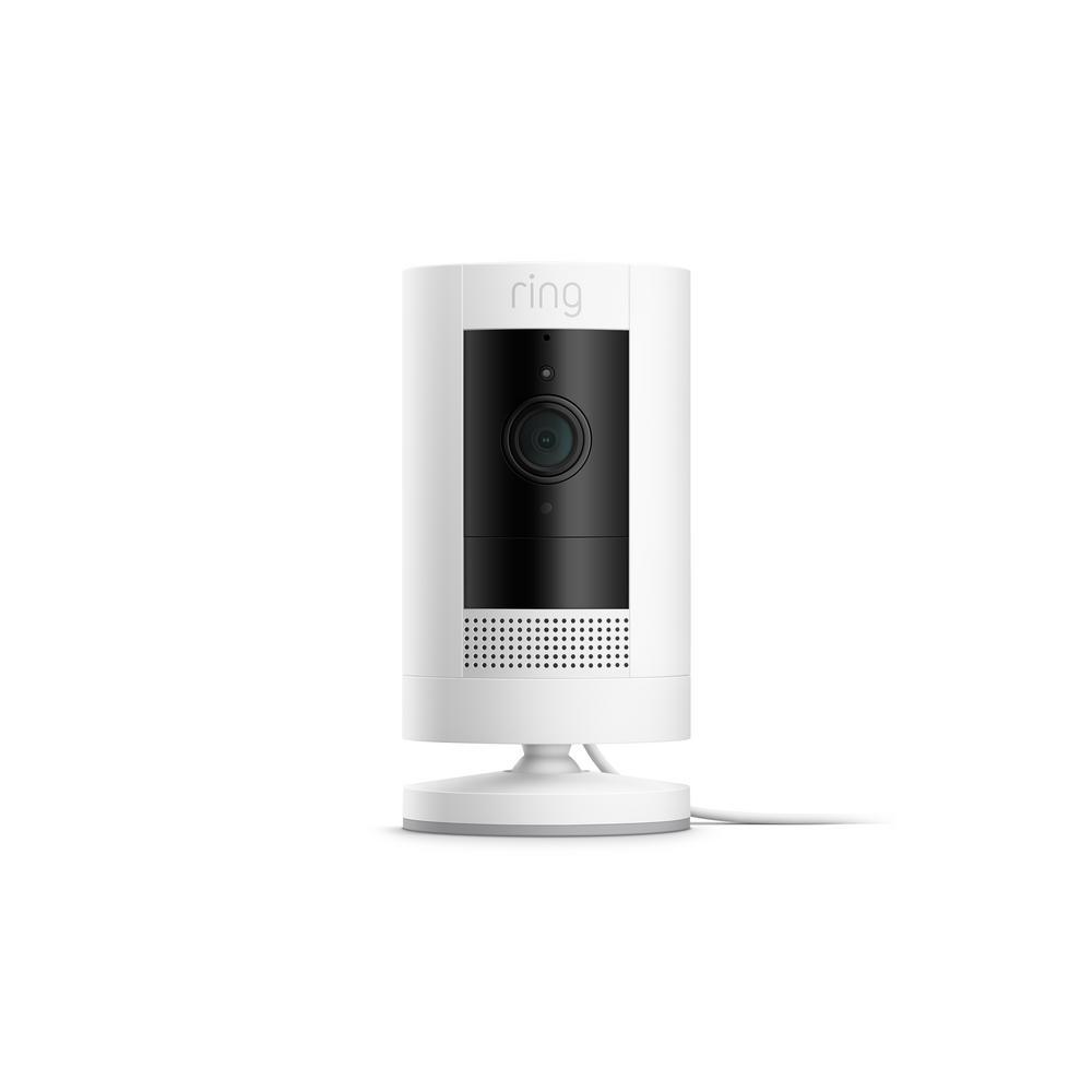 Stick Up Camera Plug-In Indoor/Outdoor Standard Security Camera, White - Super Arbor