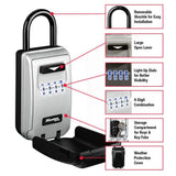 SafeSpace Portable Light-Up Dial Lock Box with Removable Shackle - Super Arbor