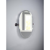 Delta Porter 26 in. x 23 in. Frameless Oval Bathroom Mirror with Beveled Edges in Oil Rubbed Bronze
