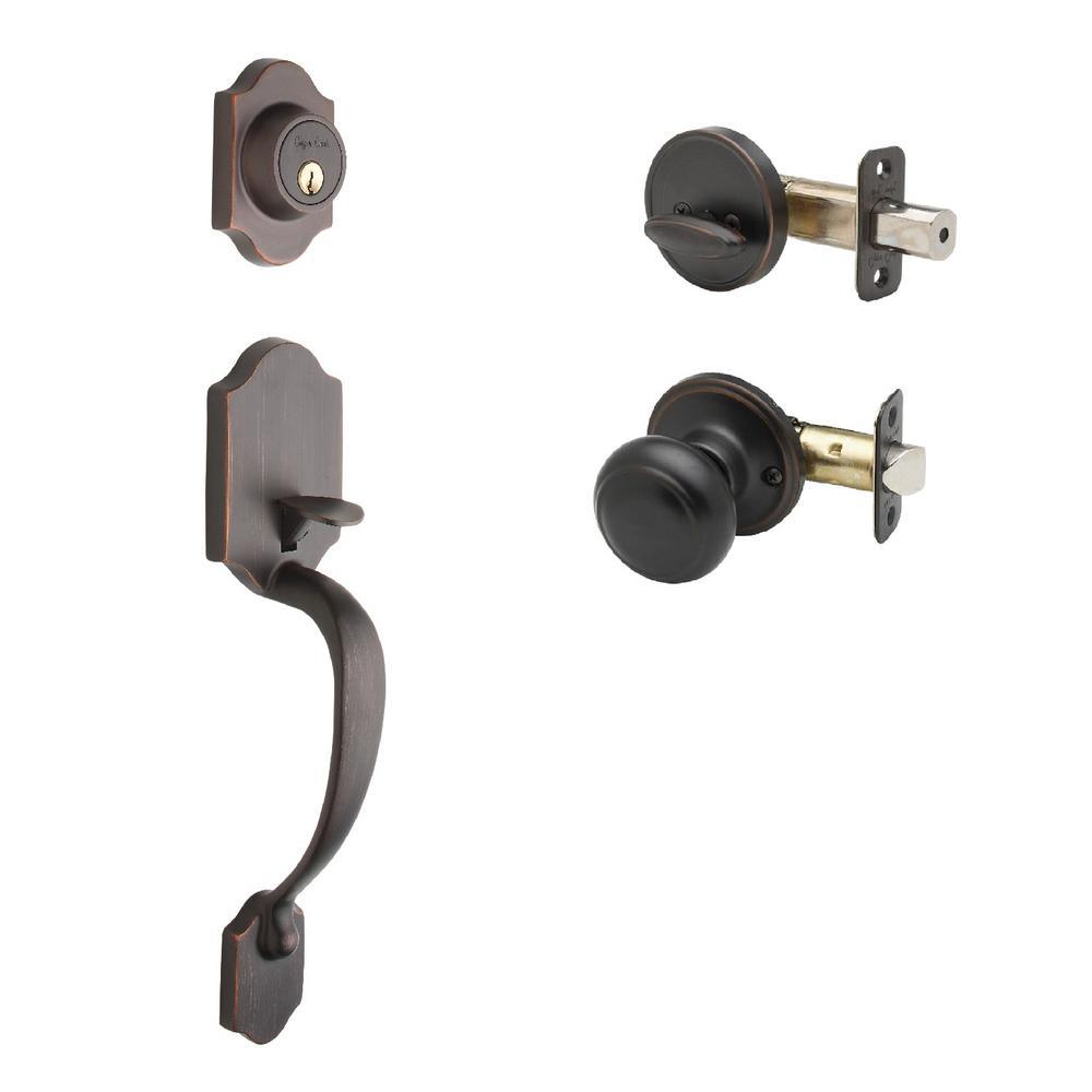 Heritage Black Door Handleset and Colonial Knob Trim - Super Arbor