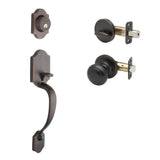 Heritage Black Door Handleset and Colonial Knob Trim - Super Arbor