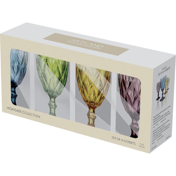 Assorted Color Hygate Goblet (Set of 4)
