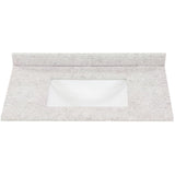 37 in. W x 22 in. D Stone Effects Vanity Top in Cold Fusion with White Sink - Super Arbor