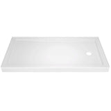 Classic 400 32 in. x 60 in. Single Threshold Left Drain Alcove Shower Base in High Gloss White - Super Arbor