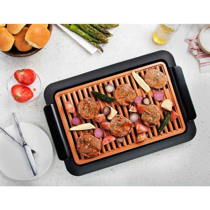 234 sq. in. Black Copper Non-Stick Ti-Ceramic Smoke-less Indoor Grill