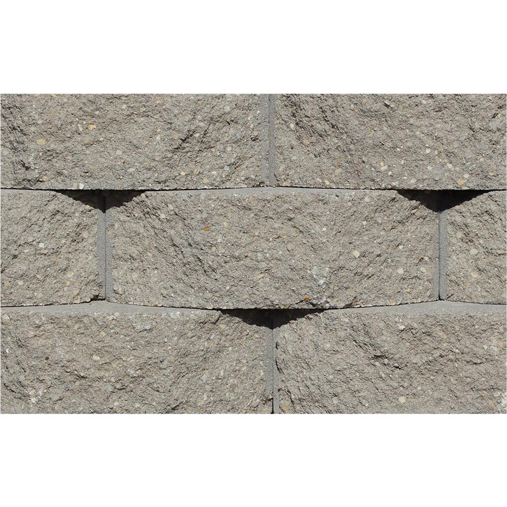 Rockwood Retaining Walls Cottage Stone 4 in. H x 12 in. W x 8.5 in. D Charcoal Concrete Garden Wall Block (96-Pieces/31.68 sq. ft./Pack)
