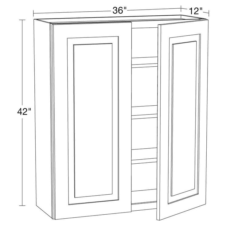 Home Decorators Collection Grayson 36 in. W x 12 in. D x 42 in. H Assembled Plywood Wall Kitchen Cabinet in Mythic Blue with Soft Close