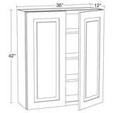 Home Decorators Collection Grayson 36 in. W x 12 in. D x 42 in. H Assembled Plywood Wall Kitchen Cabinet in Mythic Blue with Soft Close