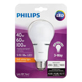 Philips 40-Watt/60-Watt/100-Watt Equivalent A21 Energy Saving 3 Way LED Light Bulb Soft White (2700K) (4-Pack)