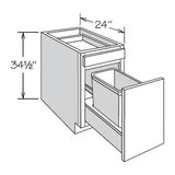 allen + roth Stonewall 15-in W x 34.5-in H x 24-in D Stone Maple Door and Drawer Base Semi-Custom Cabinet