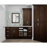 Hampton Bay Shaker 12 in. W x 12 in. D x 42 in. H Assembled Wall Kitchen Cabinet in Java