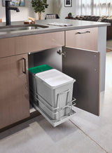 Rev-A-Shelf 5SBWC-815S-1 Dual Bin 8/15-Liter Plastic Soft-Close Pull-Out Trash & Recycling Can
