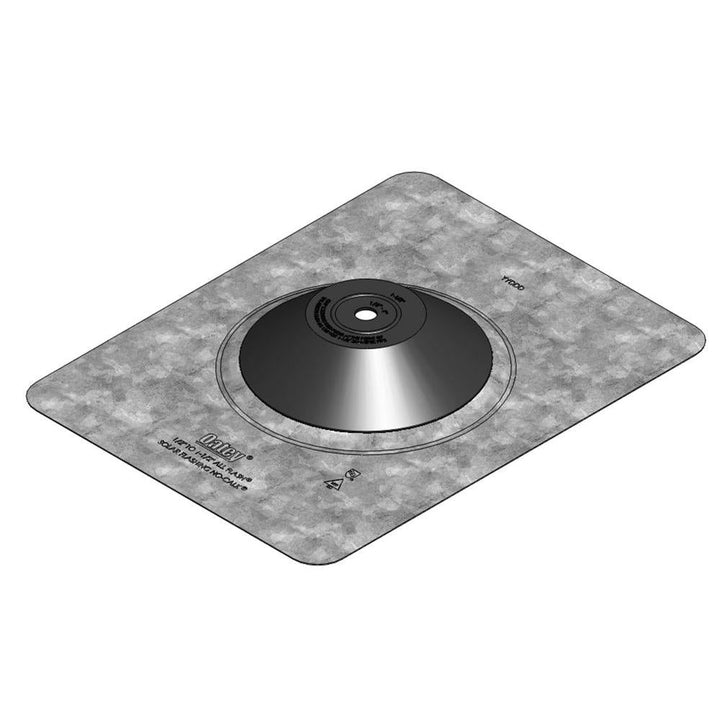 Aurora No-Calk 9-1/2 in. x 12-1/2 in. Solar Vent Pipe Roof Flashing with 1/2 in. - 1-1/2 in. Adjustable Diameter - Super Arbor