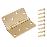 4 in. x 1/4 in. Satin Brass Radius Door Hinge