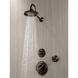 Victorian 3-Spray 5.5 in. Single Wall Mount Fixed Shower Head in Venetian Bronze - Super Arbor