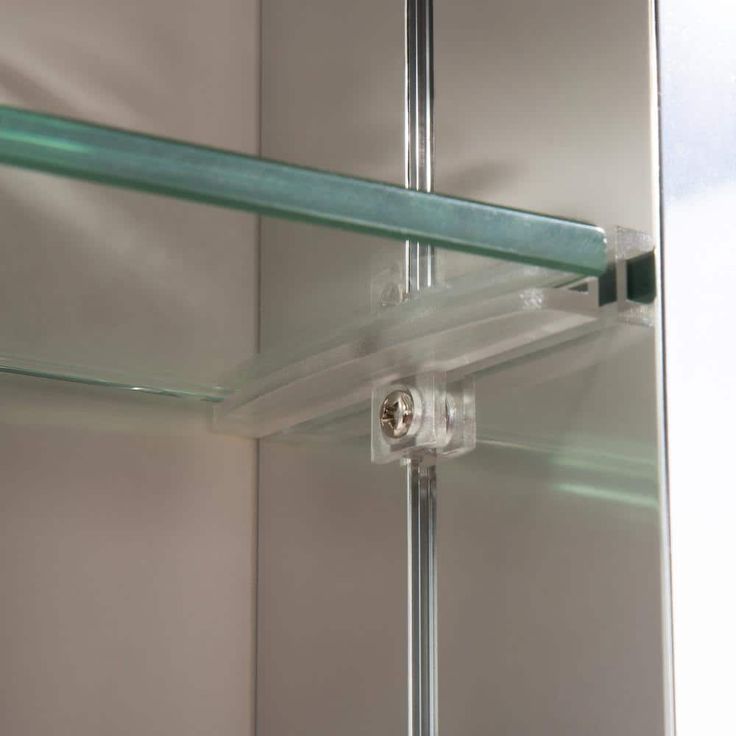 36 in. W x 26 in. H Rectangular Aluminum Medicine Cabinet with Mirror and Adjustable Glass Shelves
