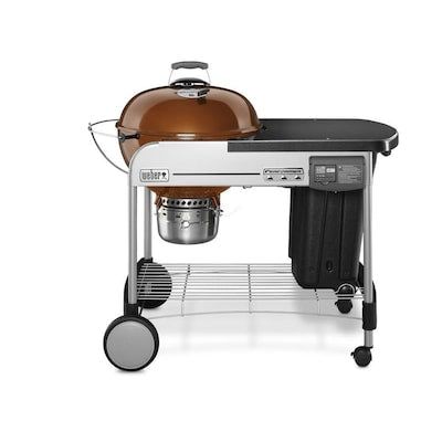 Weber Performer Deluxe 22-in Copper Porcelain Enamel Kettle Charcoal Grill