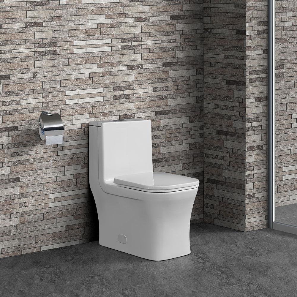 Concorde 1-Piece 0.8/1.28 GPF Dual Flush Square Elongated Toilet in White - Super Arbor