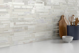 Emser Entity 15-Pack Spirit Stone and Glass Border Tile, 12 in. x 12 in. Mesh-Mounted