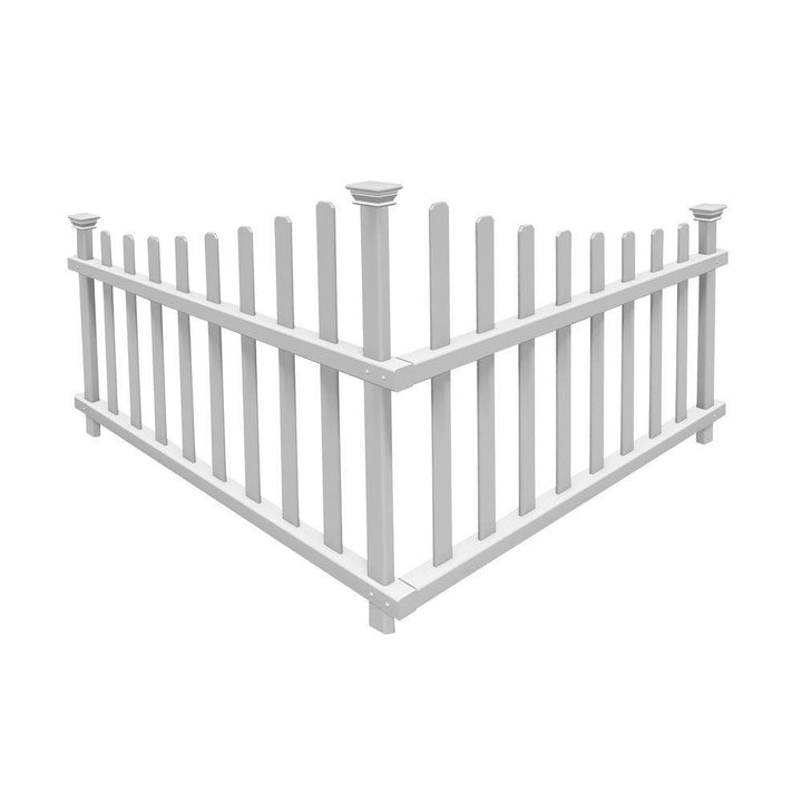 Zippity Outdoor Products 3.3 ft. x 2.5 ft. Ashley Corner Vinyl Fence Panel Kit - Super Arbor