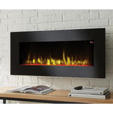 42 in. Infrared Wall Mount Electric Fireplace in Black - Super Arbor