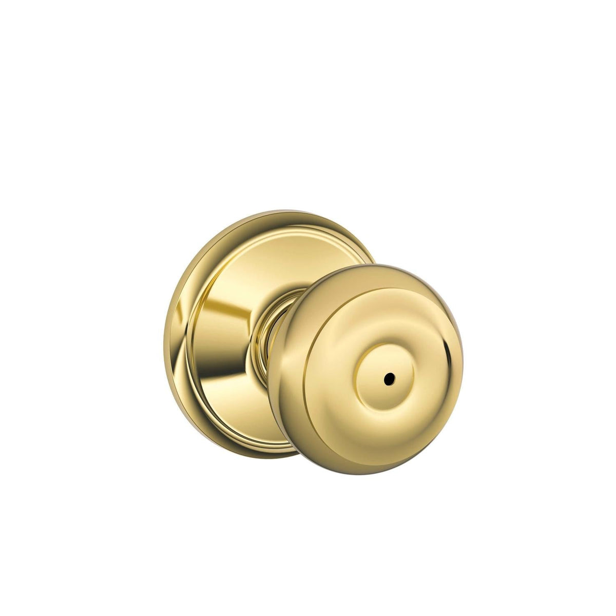 Schlage Classic Bright Brass/Bright Chrome Privacy Knob, Right or Left Handed