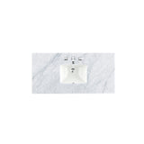 Carrara 60 in. W Marble Single Basin Vanity Top in Carrara White with White Basin - Super Arbor