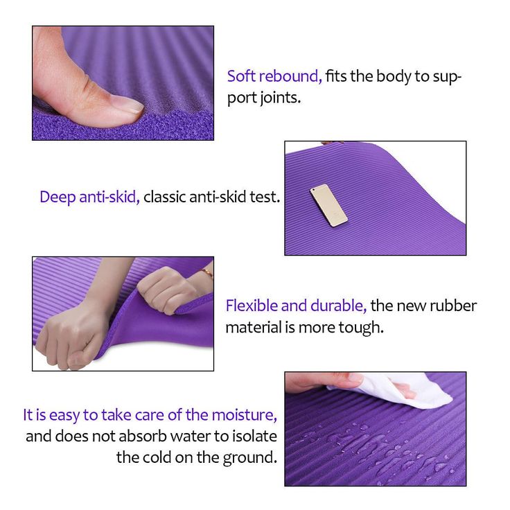 72x24'' Non-Slip Large Thick Foam Floor Exercise Yoga Mat NBR Pilates Home Gym Physio Fitness