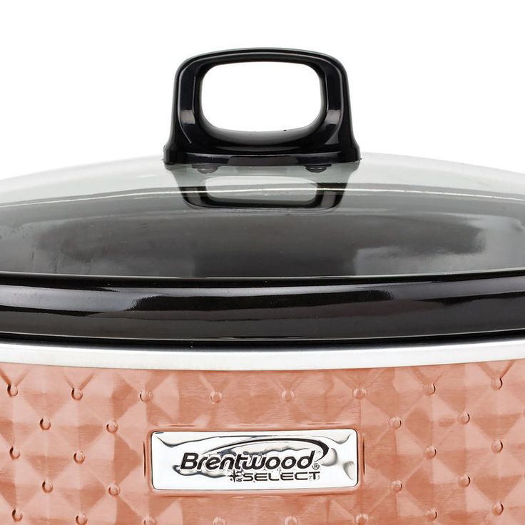 Diamond 7 Qt. Copper Slow Cooker with Tempered Glass Lid