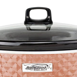 Diamond 7 Qt. Copper Slow Cooker with Tempered Glass Lid