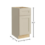 Home Decorators Collection Newport 18 in. W x 24 in. D x 34.5 in. H Assembled Plywood Base Kitchen Cabinet in Blended Cream with Soft Close LH