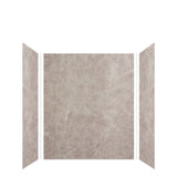 Expressions 36 in. x 60 in. x 72 in. 3-Piece Easy Up Adhesive Alcove Shower Wall Surround in White - Super Arbor