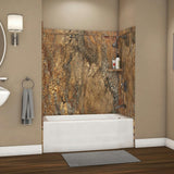 Elite 32 in. x 60 in. x 60 in. 9-Piece Easy Up Adhesive Tub Surround in Calypso - Super Arbor