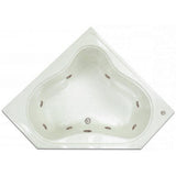 4.48 ft. Corner Drop-In Whirlpool Tub in White - Super Arbor