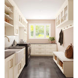 Home Decorators Collection Newport 33 in. W x 24 in. D x 12 in. H Assembled Plywood Wall Bridge Kitchen Cabinet in Blended Cream with Soft Close