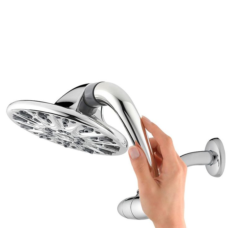 6-Spray 7 in. Single Wall Mount Low Flow Fixed Rain Shower Head in Chrome