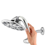 6-Spray 7 in. Single Wall Mount Low Flow Fixed Rain Shower Head in Chrome