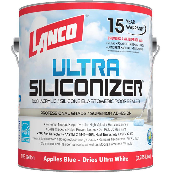 1 Gal. Ultra Siliconizer 100% Acrylic Elastomeric Reflective Roof Coating (Silicone-Modified)