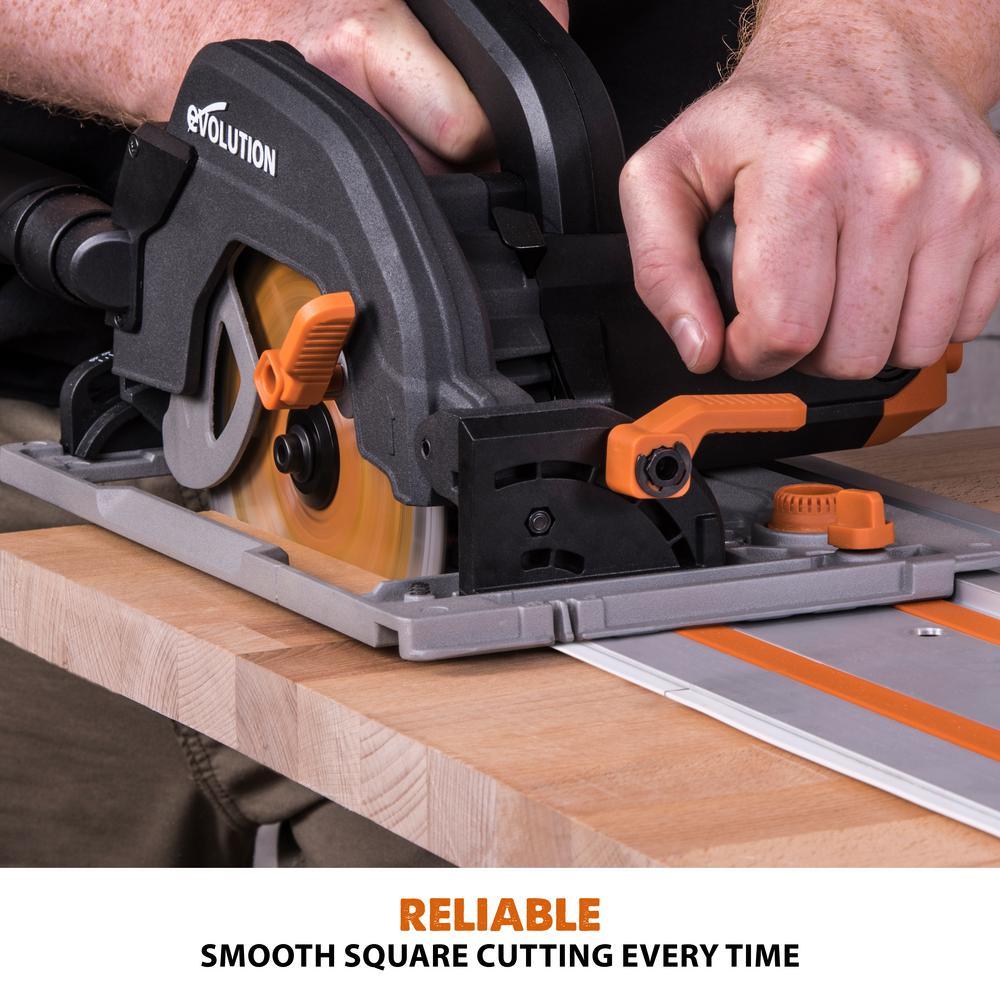 15 Amp 7-1/4 in. Circular Track Saw Kit with 40 in. Track, Electric Brake and Multi-Material Blade - Super Arbor