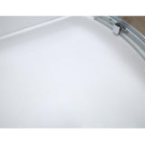Maia 38 in. x 79.50 in. Corner Drain Corner Shower Kit in Clear and Chrome - Super Arbor