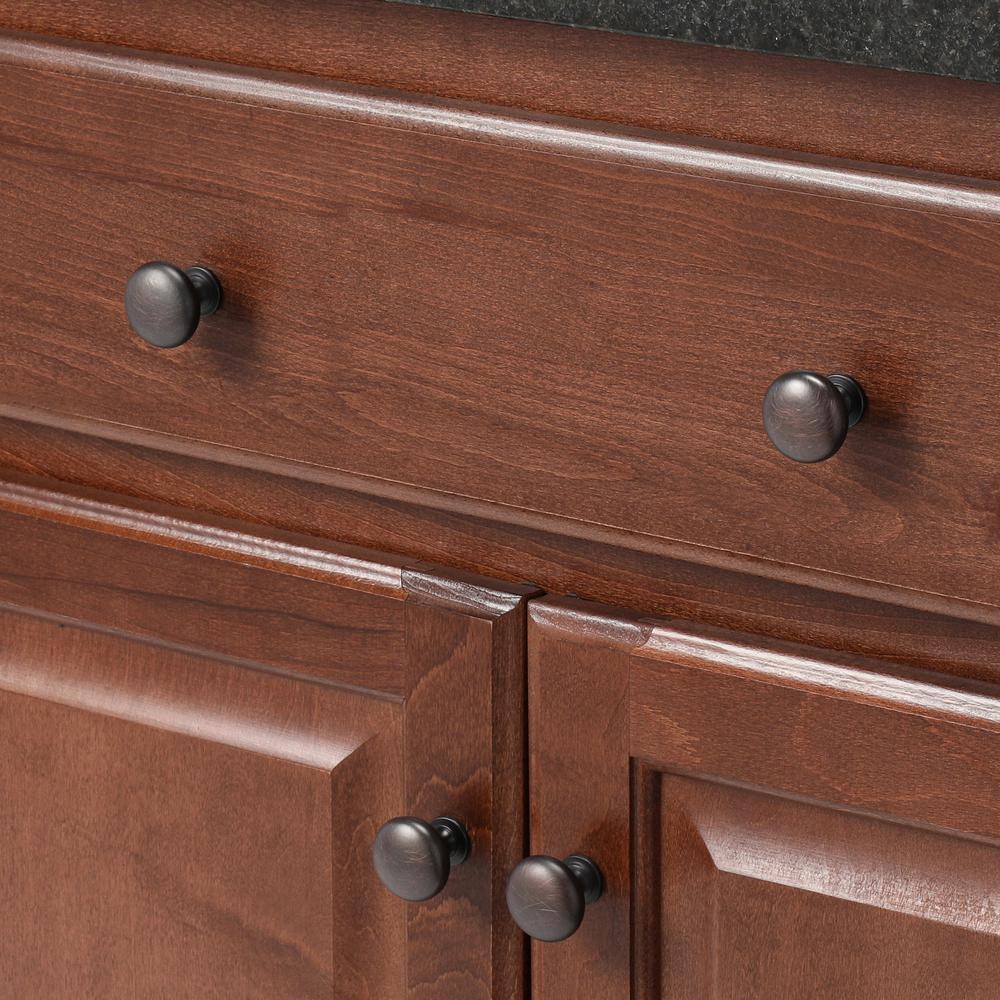 1-1/4 in. Oil Rubbed Bronze Mushroom Cabinet Knob (25-Pack) - Super Arbor