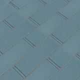 MSI Harbor 3 in. x 9 in. x 8mm Glossy Glass Gray Subway Tile (3.8 sq. ft. / case)