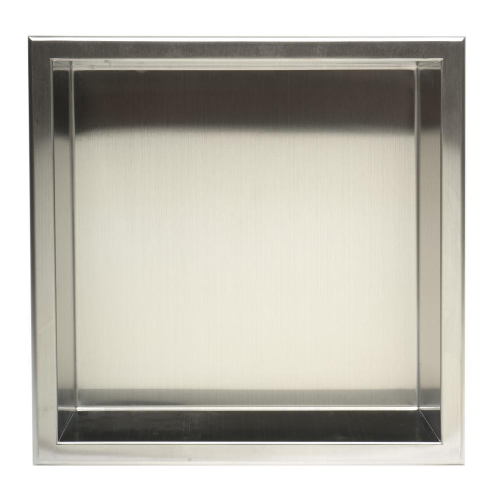 12 in. x 12 in. x 4 in. Niche in Brushed Stainless Steel - Super Arbor
