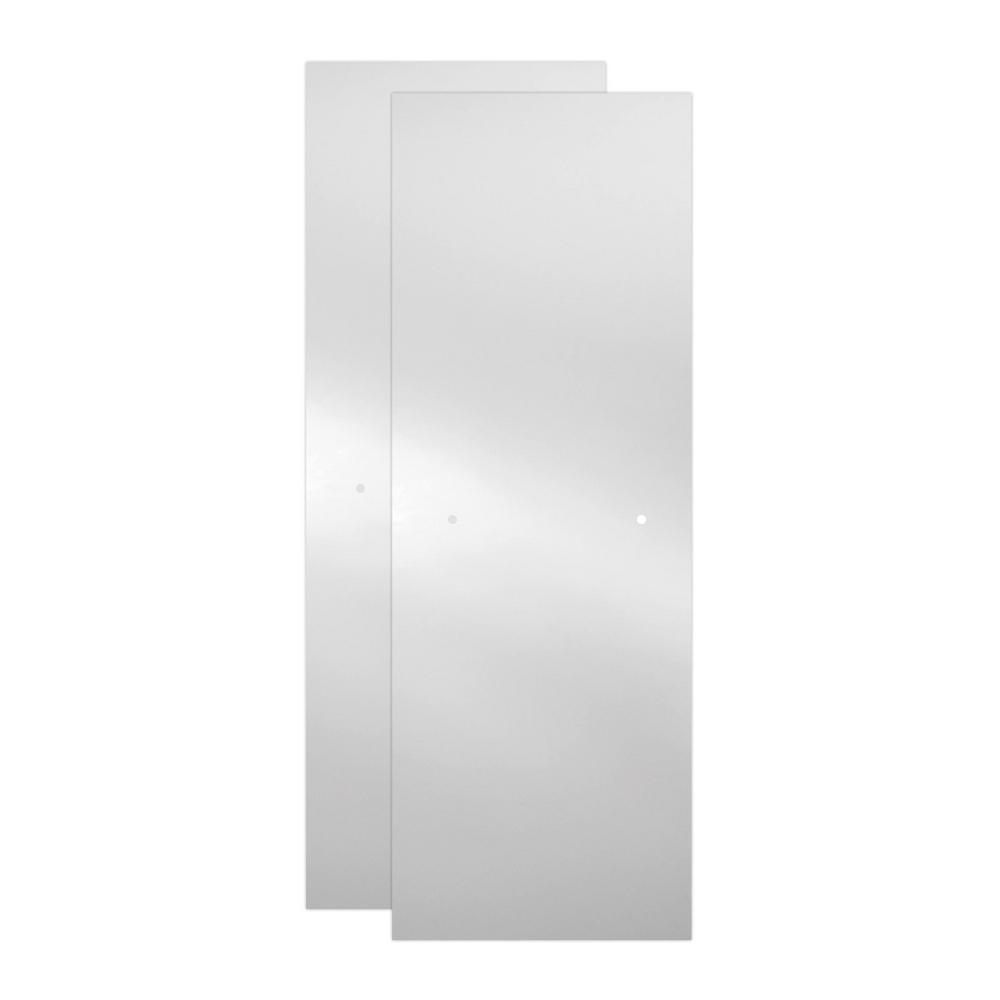Simplicity 60 in. x 70 in. Semi-Frameless Traditional Sliding Shower Door in Nickel with Niebla Glass - Super Arbor